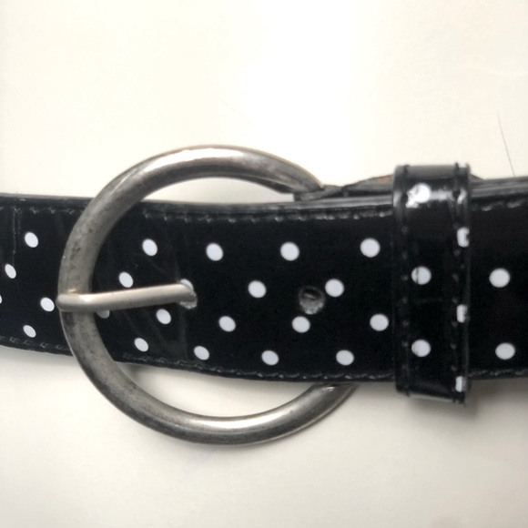 Patent Leather Polka Dot Belt - Picture 5 of 8